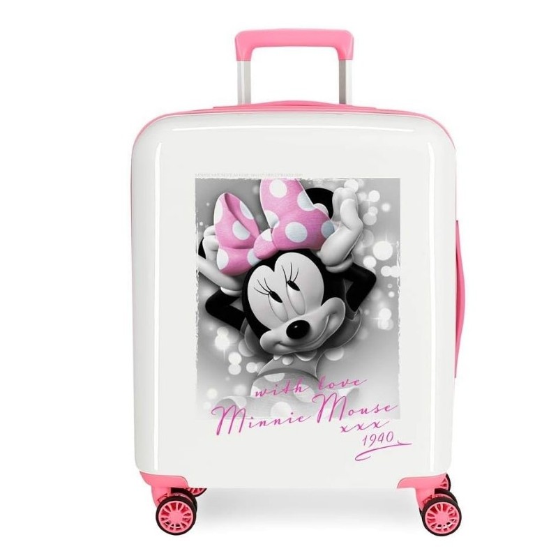 Disney Minnie Style Valise Trolley Cabine,ABS Serrure à combinaison