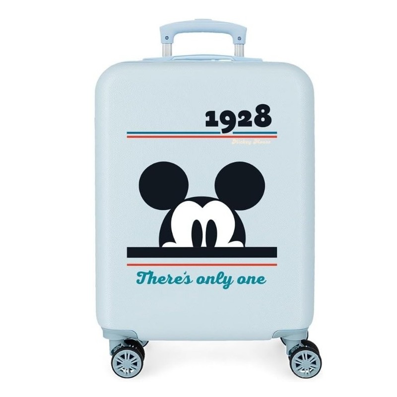 Disney Mickey Valise de cabine originale Bleu,Rigide ,ABS Fermeture