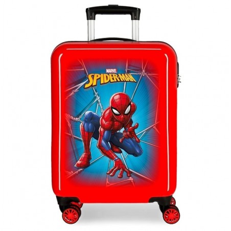 Marvel Spiderman Black Valise Trolley Cabine Rouge, 55CM,Rigide