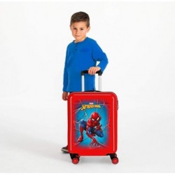 Marvel Spiderman Black Valise Trolley Cabine Rouge, 55CM,Rigide