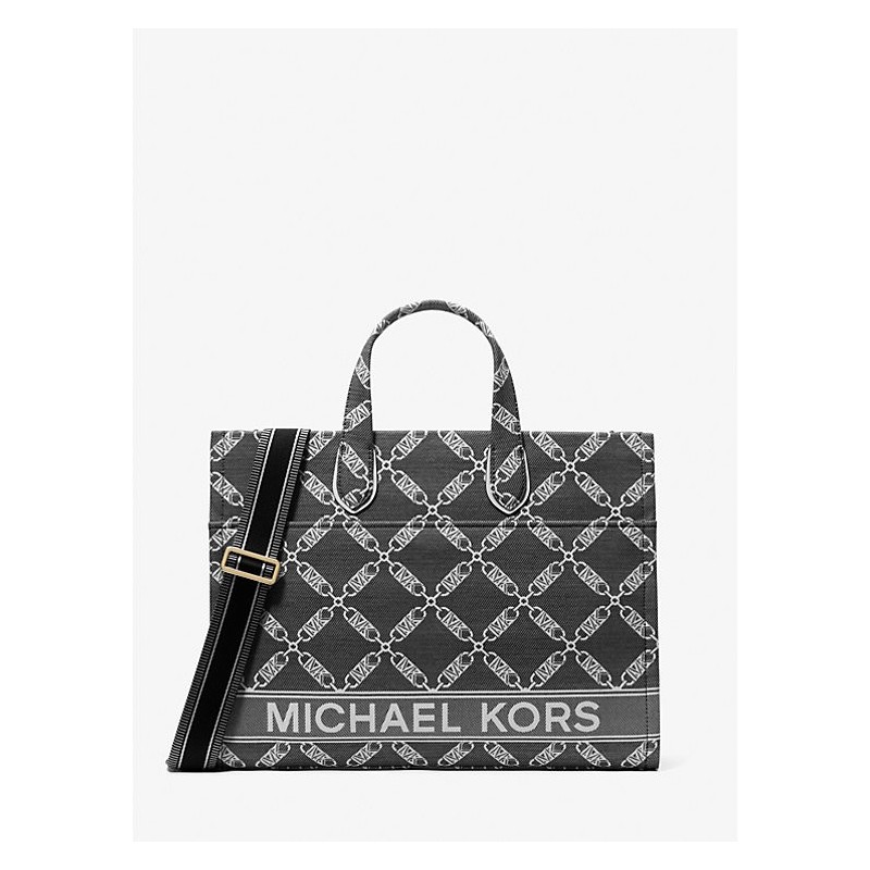 Michael Kors
Grand fourre-tout en jacquard noir Gigi à logo Empire