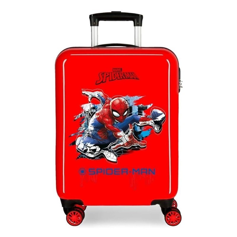 Marvel Spiderman Geo Valise Trolley Cabine Rouge 55cms Rigide