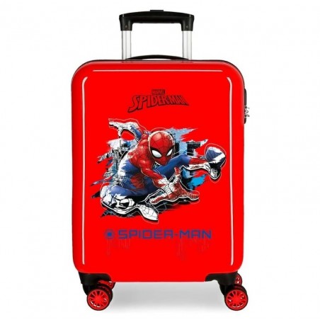 Marvel Spiderman Geo Valise Trolley Cabine Rouge 55cms Rigide