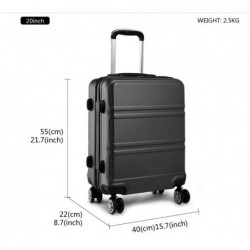 Valise de Voyage Trolley Rigide en ABS et Bagages à Main