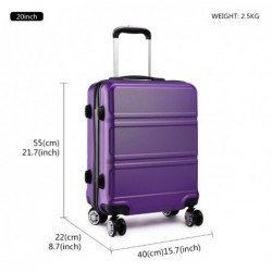 Valise de Voyage trolley Rigide en ABS avec Bagages à Main, à la Mode