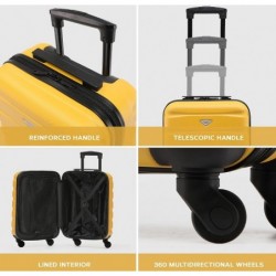 ABS Valise Cabine Compatible avec Air France, Cabine avec 4 Roues