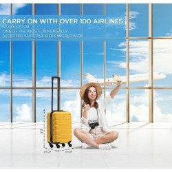 ABS Valise Cabine Compatible avec Air France, Cabine avec 4 Roues