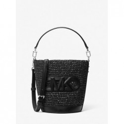 MICHAEL MICHAEL KORS Petite besace Townsend en paille,NOIR