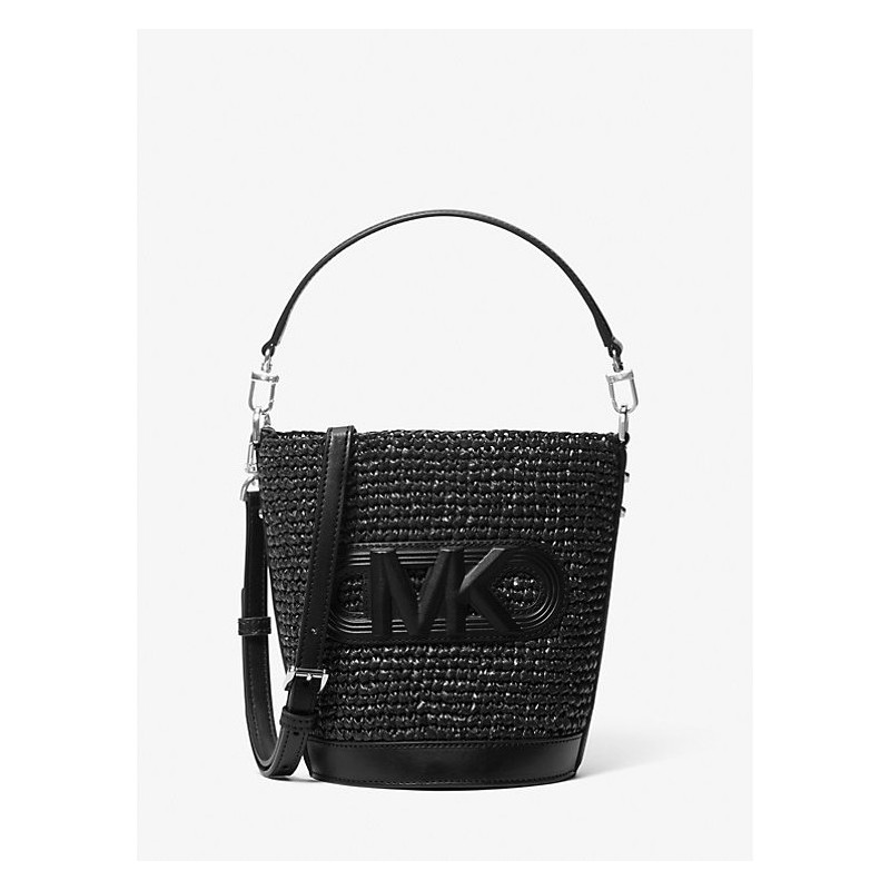 MICHAEL MICHAEL KORS Petite besace Townsend en paille,NOIR