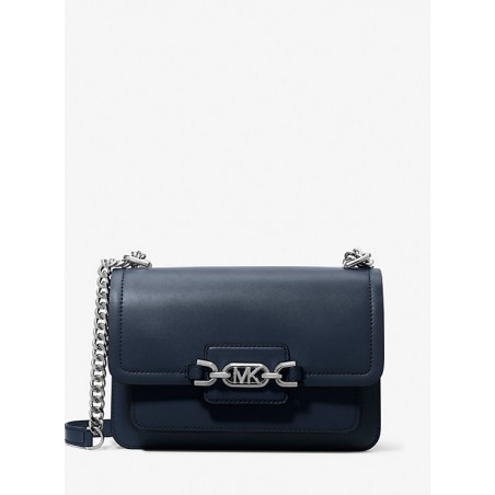 MICHAEL MICHAEL KORS Grand sac porté épaule Heather en cuir,Bleu Marine