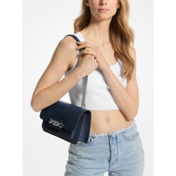 MICHAEL MICHAEL KORS Grand sac porté épaule Heather en cuir,Bleu Marine