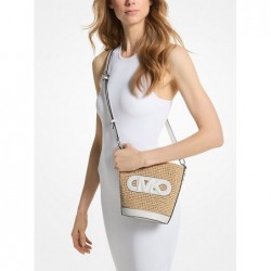 MICHAEL MICHAEL KORS
Petite besace Townsend en paille,BLANC