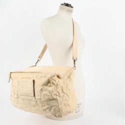 Beige crumpled GM Pandora crossbody bag