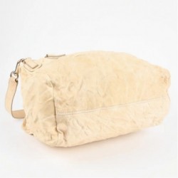 Beige crumpled GM Pandora crossbody bag