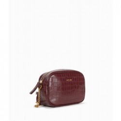 Geri Sacs porté épaule femme,Croc bordeaux - Cuir imprimé croco