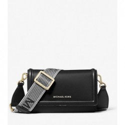 MICHAEL KORS Petit sac à bandoulière en gabardine de nylon,Noir