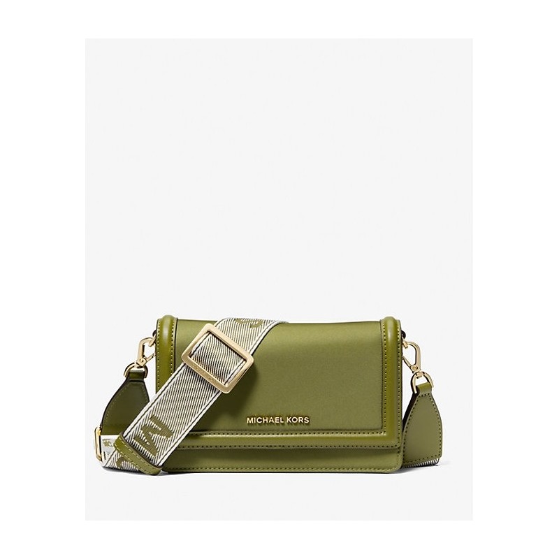 MICHAEL KORS Petit sac à bandoulière en gabardine de nylon OLIVE FUMÉ