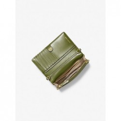 MICHAEL KORS Petit sac à bandoulière en gabardine de nylon OLIVE FUMÉ