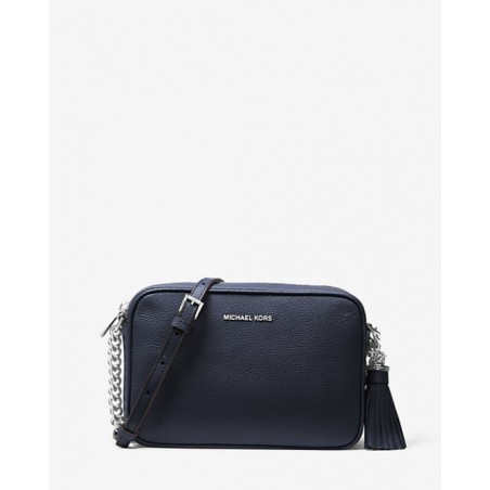 MICHAEL MICHAEL KORS Sac à bandoulière Ginny en cuir,BLEU MARINE