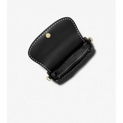 MICHAEL KORS Petit sac porté épaule Mila en cuir cousu à la main,Noir