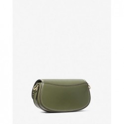 MICHAEL KORS Petit sac porté épaule Mila en cuir cousu à la main,,OLIVE FUMÉ