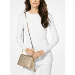 MICHAEL MICHAEL KORS Sac à bandoulière Ginny en cuir métallisé