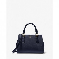 MICHAEL KORS Petit sac à bandoulière en cuir saffiano,Bleu Marine