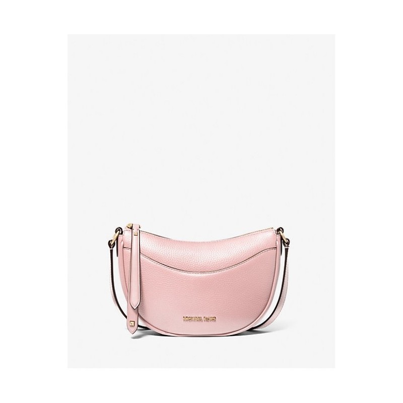 MICHAEL KORS Petit sac à bandoulière Dover en cuir,FARD POUDRÉ