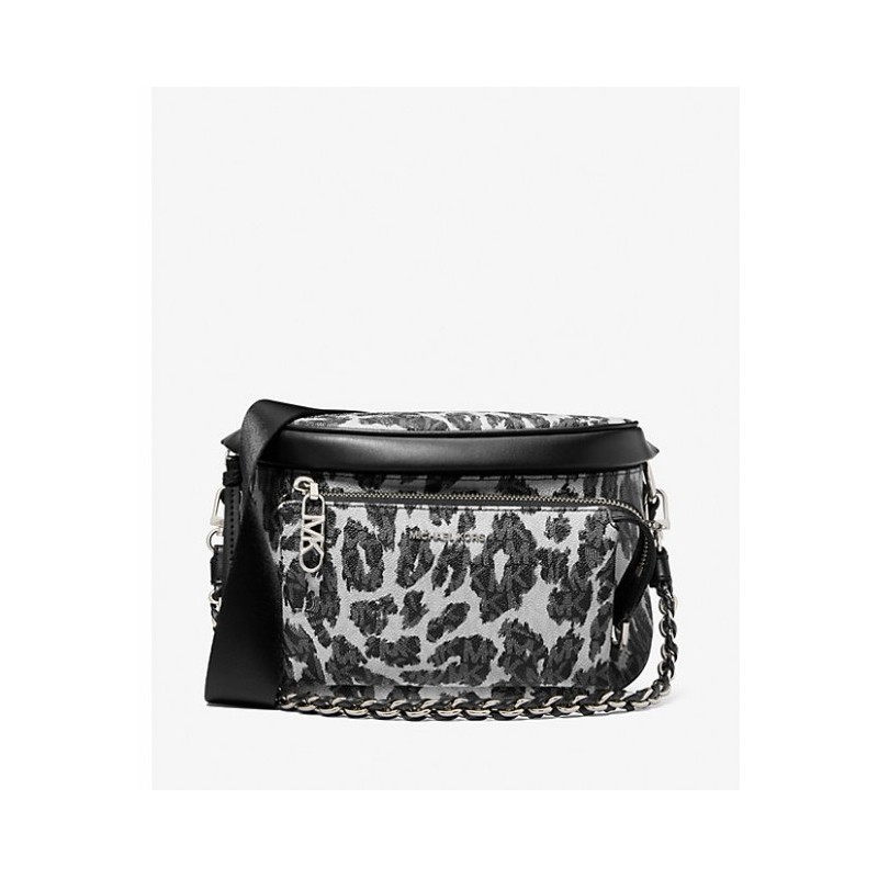 MICHAEL KORS
Sac ceinture Slater de taille moyenne à logo motif léopard