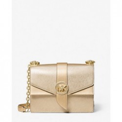 MICHAEL MICHAEL KORS
Petit sac à bandoulière Greenwich en cuir saffiano métallisé