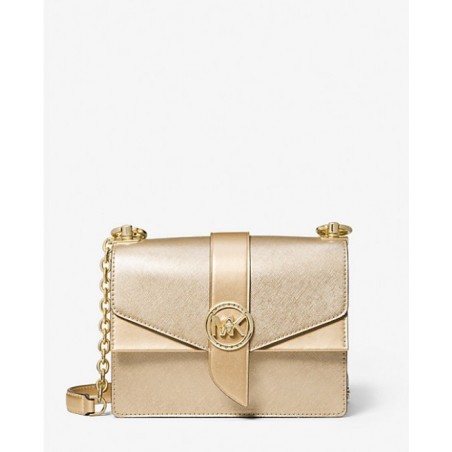 MICHAEL MICHAEL KORS
Petit sac à bandoulière Greenwich en cuir saffiano métallisé