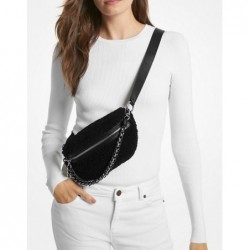 MICHAEL KORS Très petit sac ceinture Slater en peau de mouton,Noir