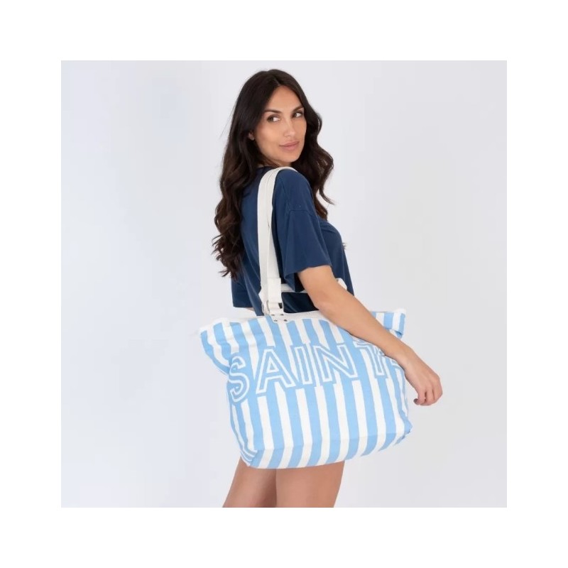 Sac Saint Tropez rayé ciel medium