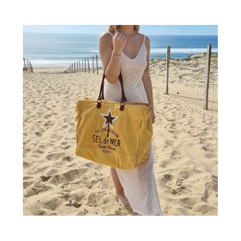 SAC DE PLAGE XL JAUNE