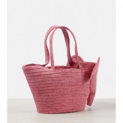 LOEWE
Cabas Elephant Small en raphia Rose