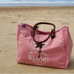 SAC DE PLAGE SEL DE MER ROSE