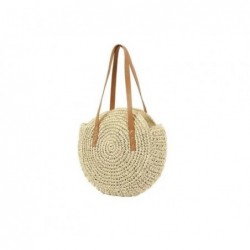 Sac De Paille Rond Sac de Plage d'été Pour Femme,Sacs à bandoulière