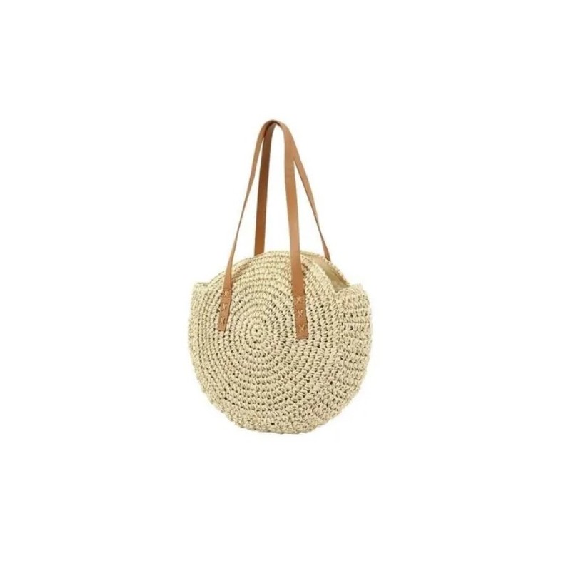 Sac De Paille Rond Sac de Plage d'été Pour Femme,Sacs à bandoulière