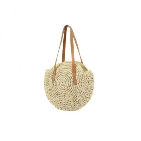 Sac De Paille Rond Sac de Plage d'été Pour Femme,Sacs à bandoulière