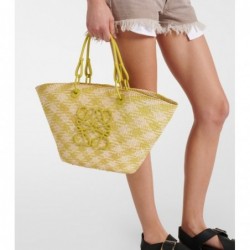 Sac de plage Anagram pour femme, fourre-tout en raphia