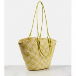 Sac de plage Anagram pour femme, fourre-tout en raphia