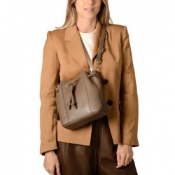 Mac Douglas Timee ROMY mini sac seau cuir,Taupe