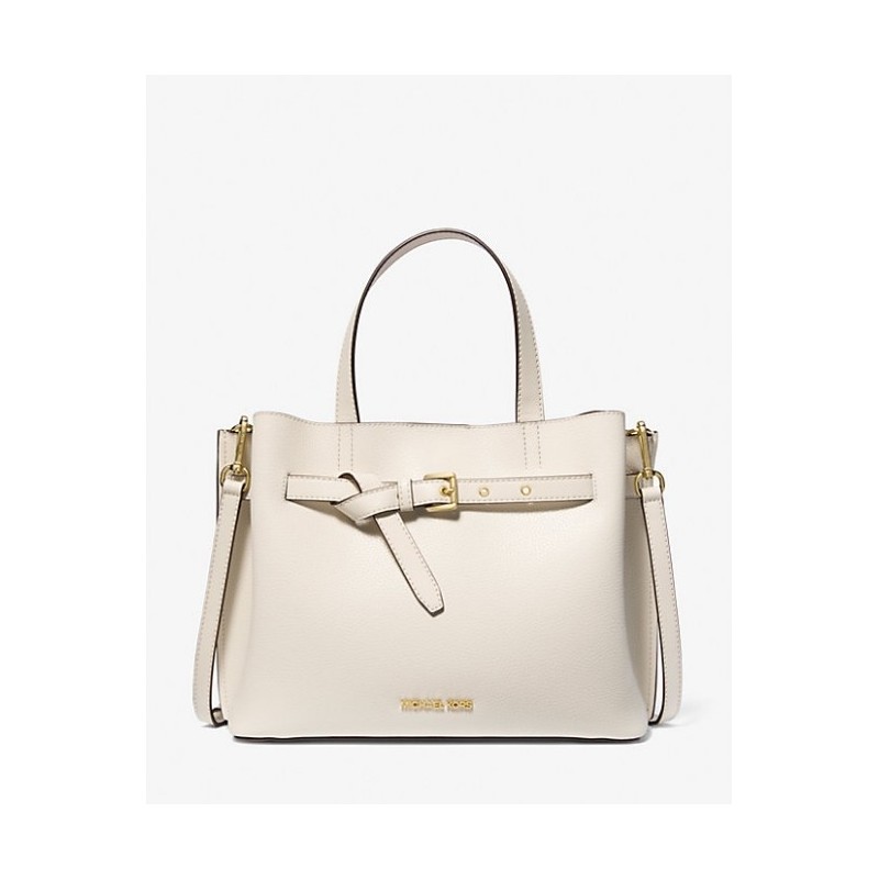 MICHAEL KORS Grand sac Emilia en cuir grainé,CRÈME CLAIRE