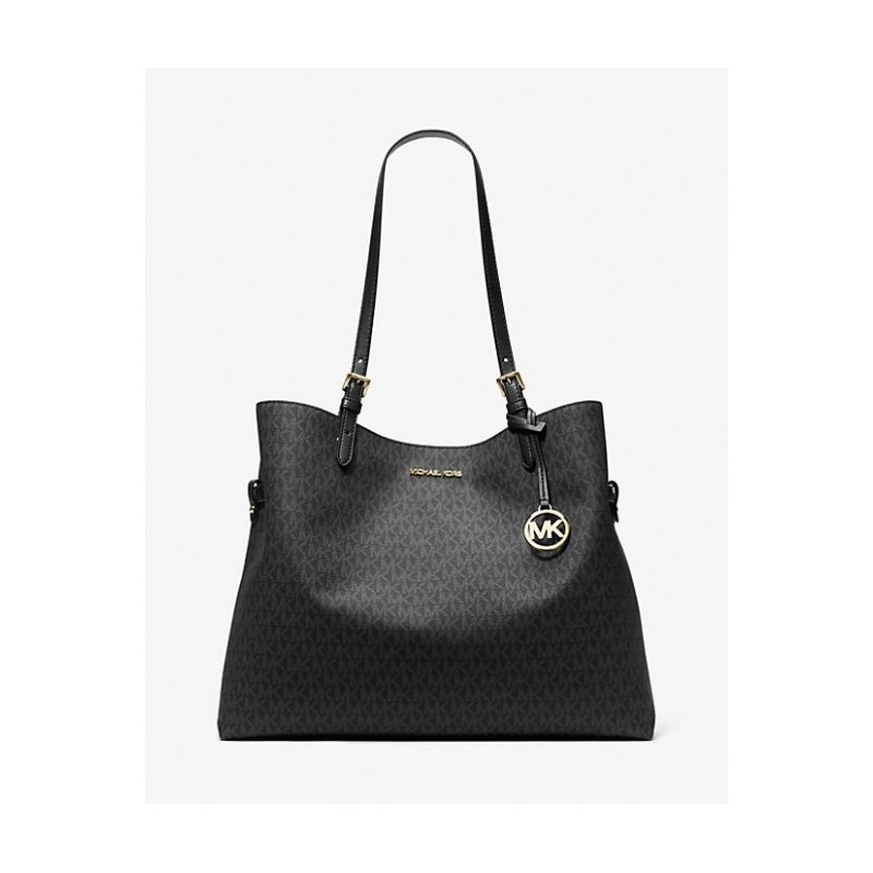 MICHAEL KORS Grand cabas Lenox à logo Signature,Noir