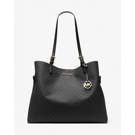 MICHAEL KORS Grand cabas Lenox à logo Signature,Noir