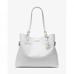 MICHAEL KORS Grand cabas Lenox à logo Signature,Sacs à bandoulière,Blanc