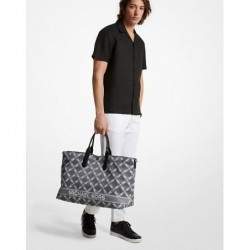 MICHAEL KORS Cabas Hudson surdimensionné en jacquard à logo Empire