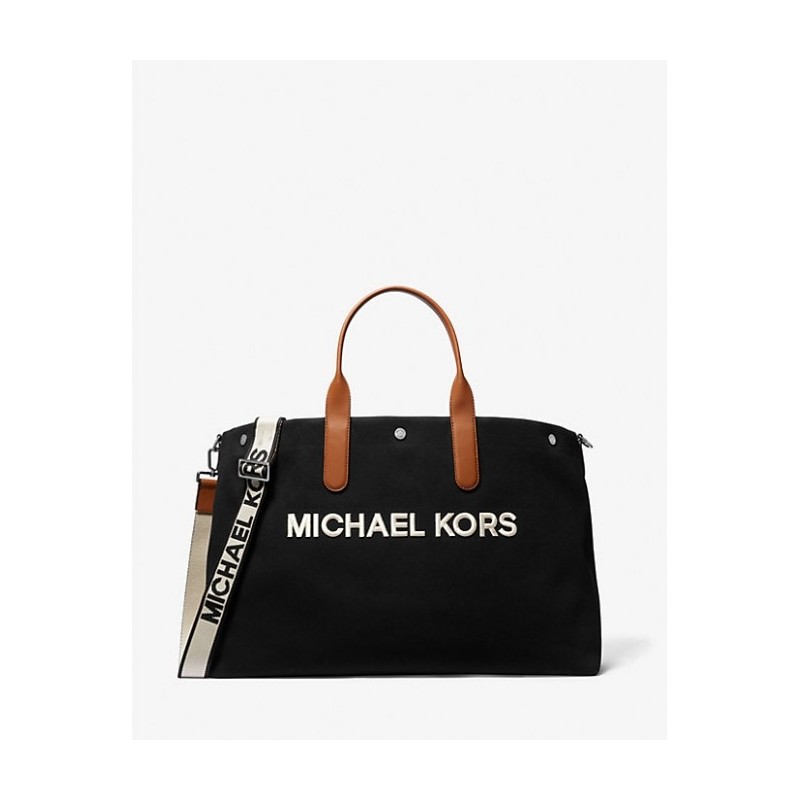 MICHAEL KORS HOMME Cabas Brooklyn surdimensionné en toile de coton,Noir