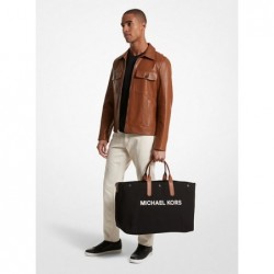 MICHAEL KORS HOMME Cabas Brooklyn surdimensionné en toile de coton,Noir