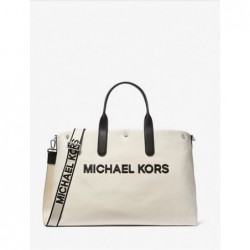 MICHAEL KORS HOMME Cabas Brooklyn surdimensionné en toile de coton,beige